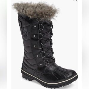 SorelTofino II' Faux Fur Lined Waterproof Black Boot SZ 6.5